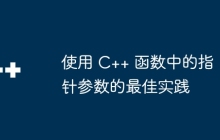 使用 C++ 函数中的指针参数的最佳实践