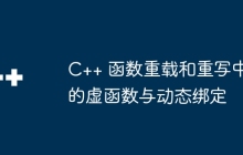 C++ 函数重载和重写中的虚函数与动态绑定