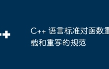 C++ 语言标准对函数重载和重写的规范