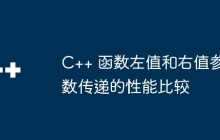 C++ 函数左值和右值参数传递的性能比较