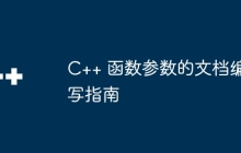 C++ 函数参数的文档编写指南