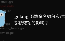 golang 函数命名如何应对外部依赖项的影响?
