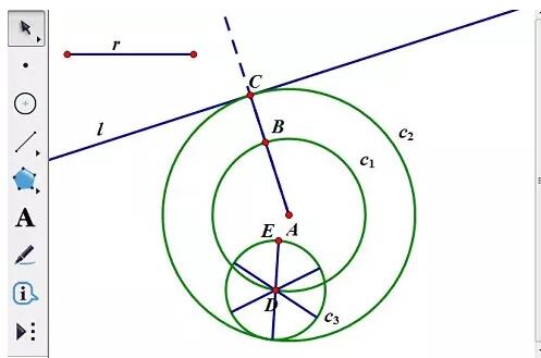 How to draw internal and external turntables on geometric sketchpad