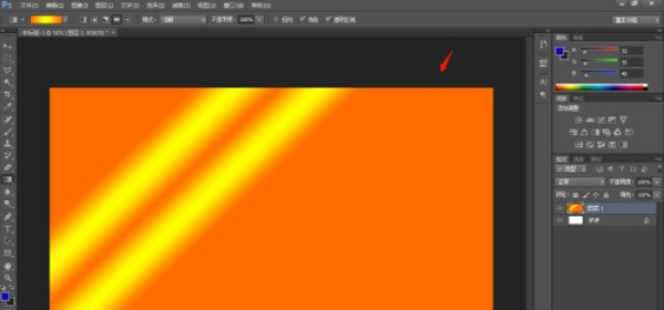 The operation process of PS design gradient background image