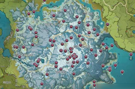 Genshin Impact Crimson Chalcedony Detailed Location Illustration