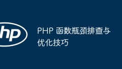PHP 함수 병목 현상 문제 해결 및 최적화 기술