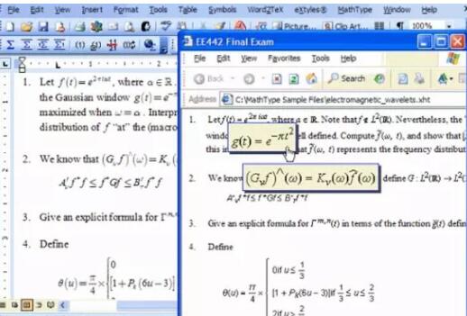 Pengenalan kepada kaedah MathType untuk menjana halaman web