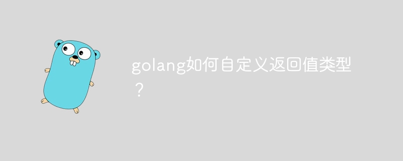 golang如何自定义返回值类型？