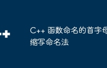 C++ 函数命名的首字母缩写命名法