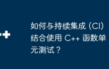如何与持续集成 (CI) 结合使用 C++ 函数单元测试?