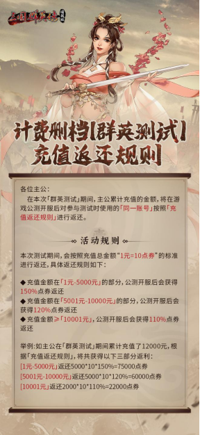 The hero test of The Heroes of the Three Kingdoms: National War Edition is in progress, and you can enjoy endless benefits!