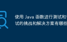 使用 Java 函数进行测试和调试的挑战和解决方案有哪些？