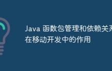 Java 函数包管理和依赖关系在移动开发中的作用
