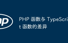 PHP 函数与 TypeScript 函数的差异