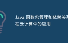Java 函数包管理和依赖关系在云计算中的应用