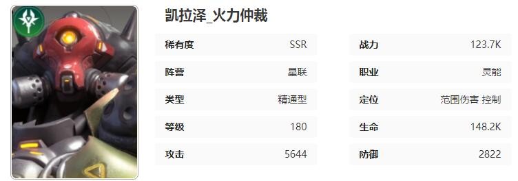 《星際52區》凱拉澤角色技能屬性介紹