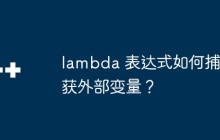 lambda 表达式如何捕获外部变量?