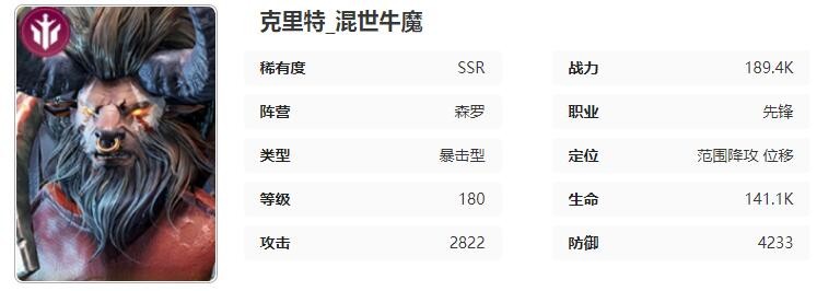 《星际52区》克里特角色技能属性介绍