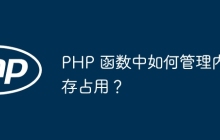 PHP 函数中如何管理内存占用?