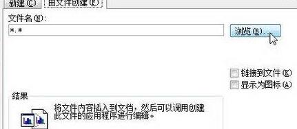 word2010文档中插入文件对象的详细步骤