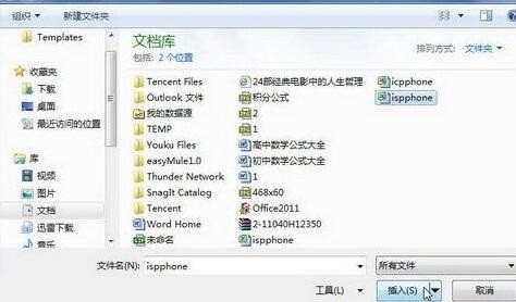 word2010文档中插入文件对象的详细步骤