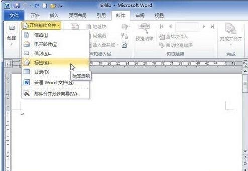 Comment définir les options d'étiquette dans un document Word 2010