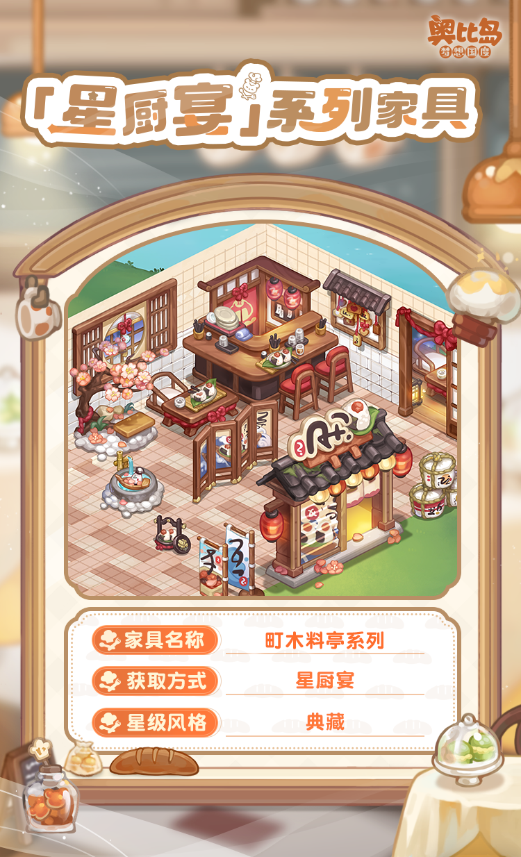 The PV version of the Obi Island mobile game Star Chef Banquet is coming! Food themed fashion & furniture are now online!