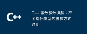 C++ 函数参数详解:不同指针类型的传参方式对比