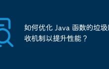 如何优化 Java 函数的垃圾回收机制以提升性能？