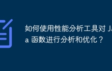如何使用性能分析工具对 Java 函数进行分析和优化？