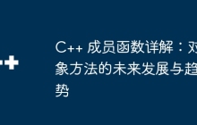 C++ 成员函数详解：对象方法的未来发展与趋势