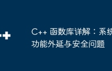 C++ 函数库详解：系统功能外延与安全问题