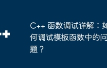 C++ 函数调试详解：如何调试模板函数中的问题？