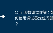 C++ 函数调试详解：如何使用调试器定位问题？