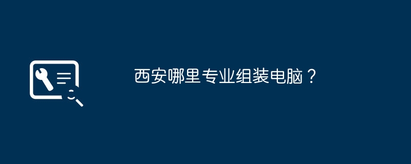 시안에서 컴퓨터를 전문적으로 조립할 수 있는 곳은 어디입니까?