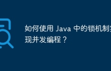 如何使用 Java 中的锁机制实现并发编程？