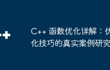 C++ 函数优化详解：优化技巧的真实案例研究