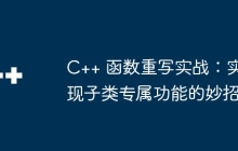 C++ 函数重写实战：实现子类专属功能的妙招