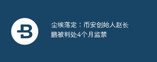 尘埃落定：币安创始人赵长鹏被判处4个月监禁