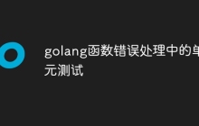 golang函数错误处理中的单元测试
