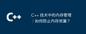 C++ 技术中的内存管理:如何防止内存泄漏?