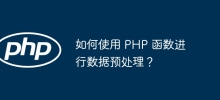 データの前処理に PHP 関数を使用するにはどうすればよいですか?