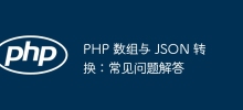PHP 배열을 JSON으로 변환: FAQ