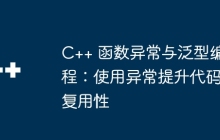 C++ 函数异常与泛型编程：使用异常提升代码复用性