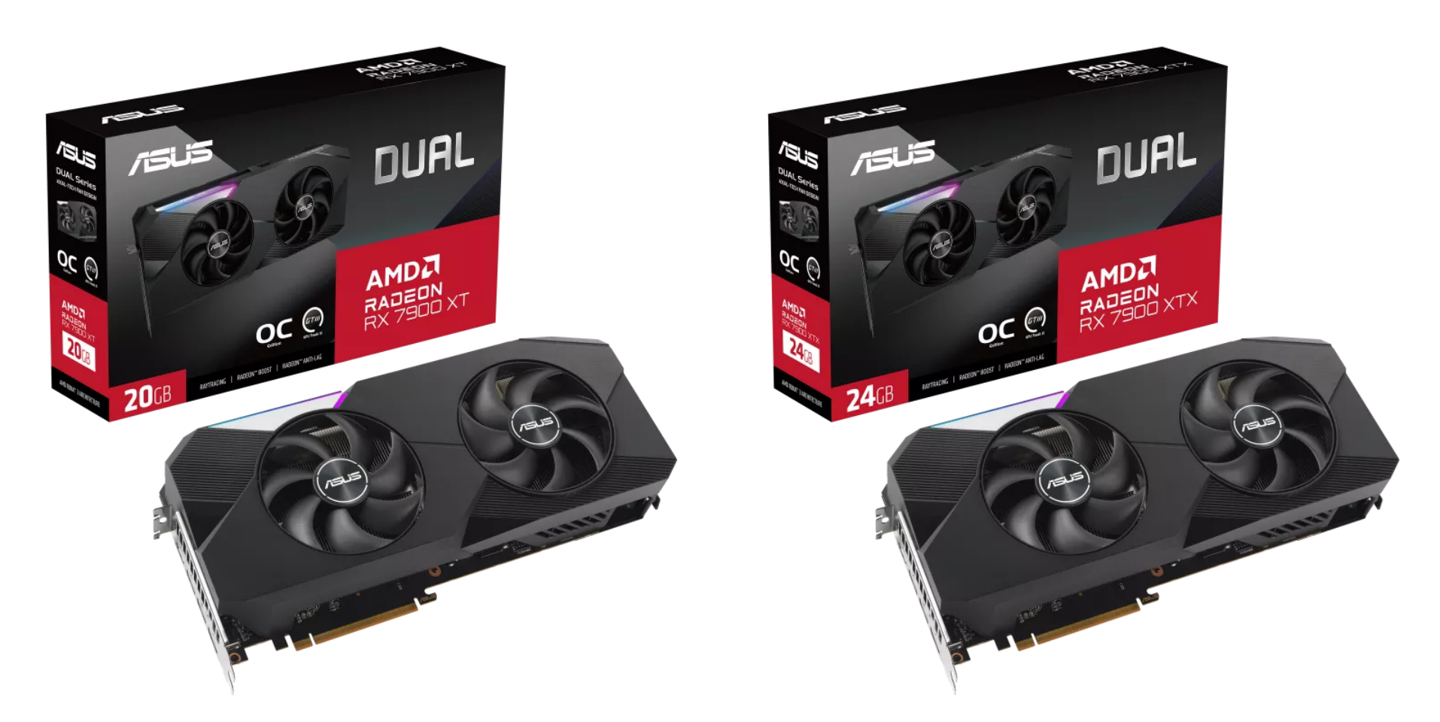 华硕发布首款采用双风扇设计的 RX 7900 XTX Dual OC 显卡:2.95 槽厚度