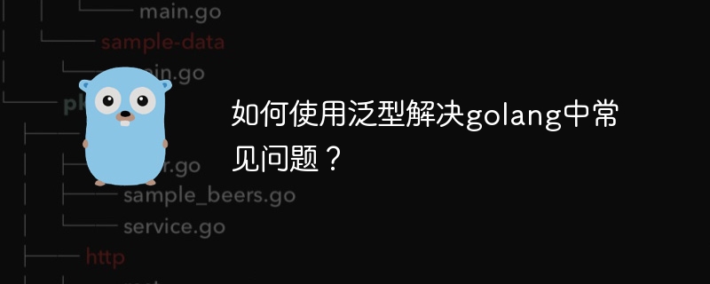 golang의 일반적인 문제를 해결하기 위해 제네릭을 사용하는 방법은 무엇입니까?