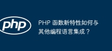 새로운 PHP 기능은 다른 프로그래밍 언어와 어떻게 통합됩니까?