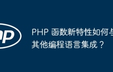 PHP 函数新特性如何与其他编程语言集成？