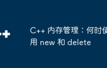 C++ 内存管理：何时使用 new 和 delete