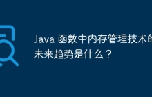 Java 函数中内存管理技术的未来趋势是什么？